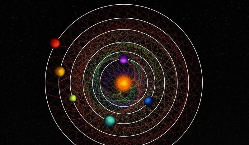 espacio sistema solar cosmos planetas sol luna dibujos animados