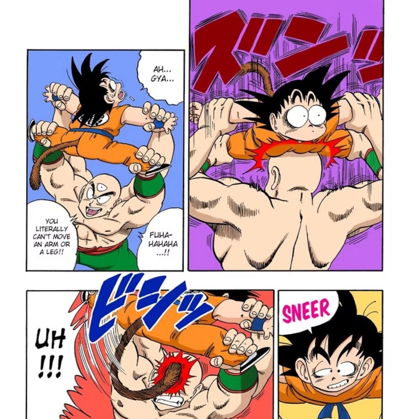 Ten Shin Han vs. Goku