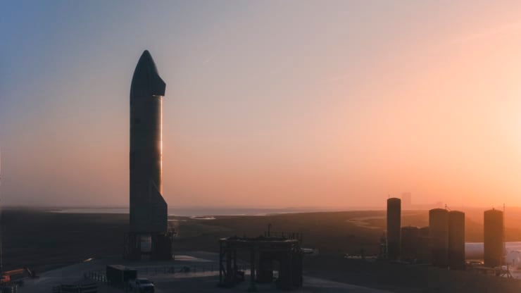 El Starship de SpaceX antes de la prueba del martes