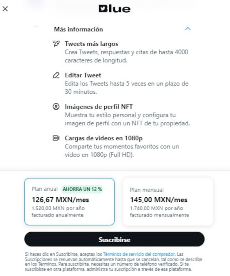 Twitter Blue finalmente está disponible en México. Conoce su precio y los beneficios.