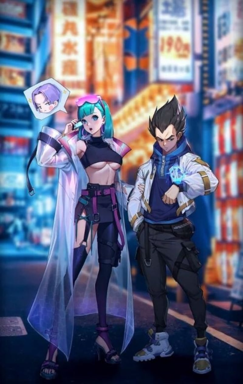 Bulma Vegeta Cyberpunk 2077