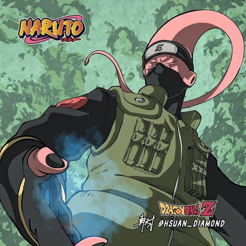 Kakashi absorbido por Majin Buu