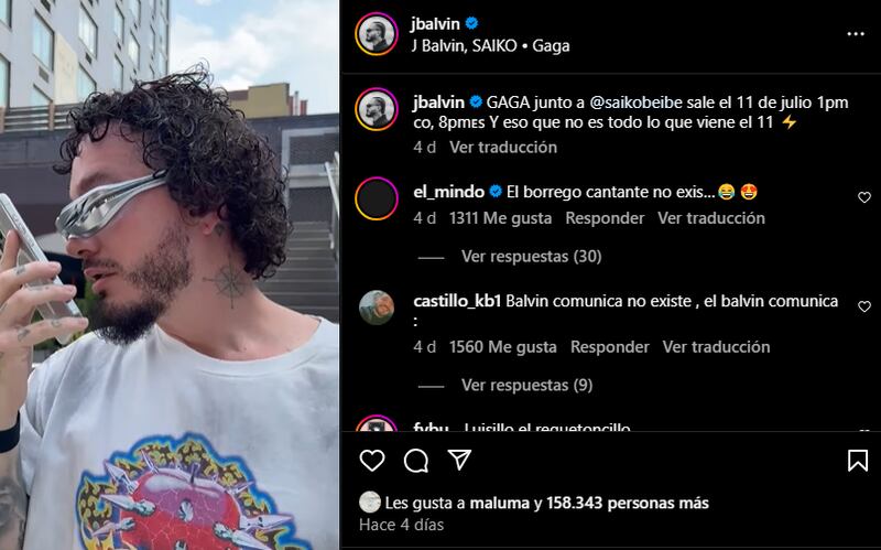 J Balvin fue comparado con Luisito Comunica