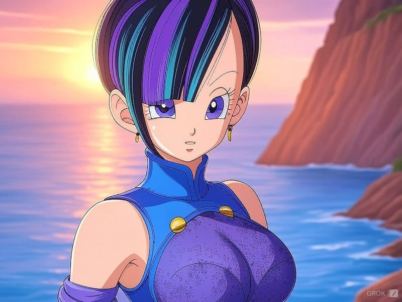 Fusión de Bulma y Viola - Dragon Ball y One Piece - imagen de Grok