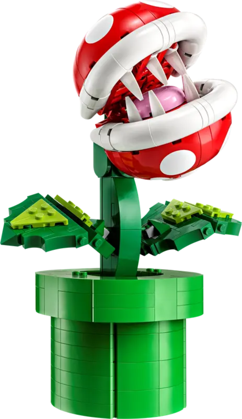 El universo de Super Mario y Nintendo expande su presencia en la familia LEGO con su nueva planta piraña que parece salida del juego de la NES.