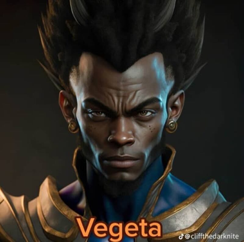 El artista digital @cliffthedarknite viraliza un video de TikTok donde muestra a los personajes de Dragon Ball Z en versión afro gracias a una Inteligencia Artificial.