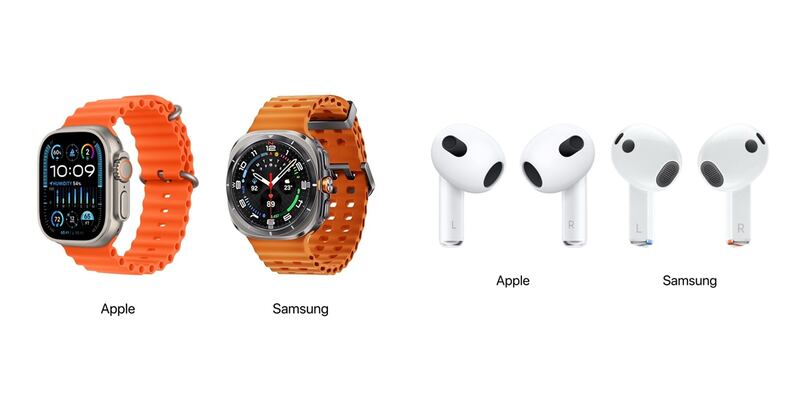 Apple y Samsung Smartwatch y Auriculares