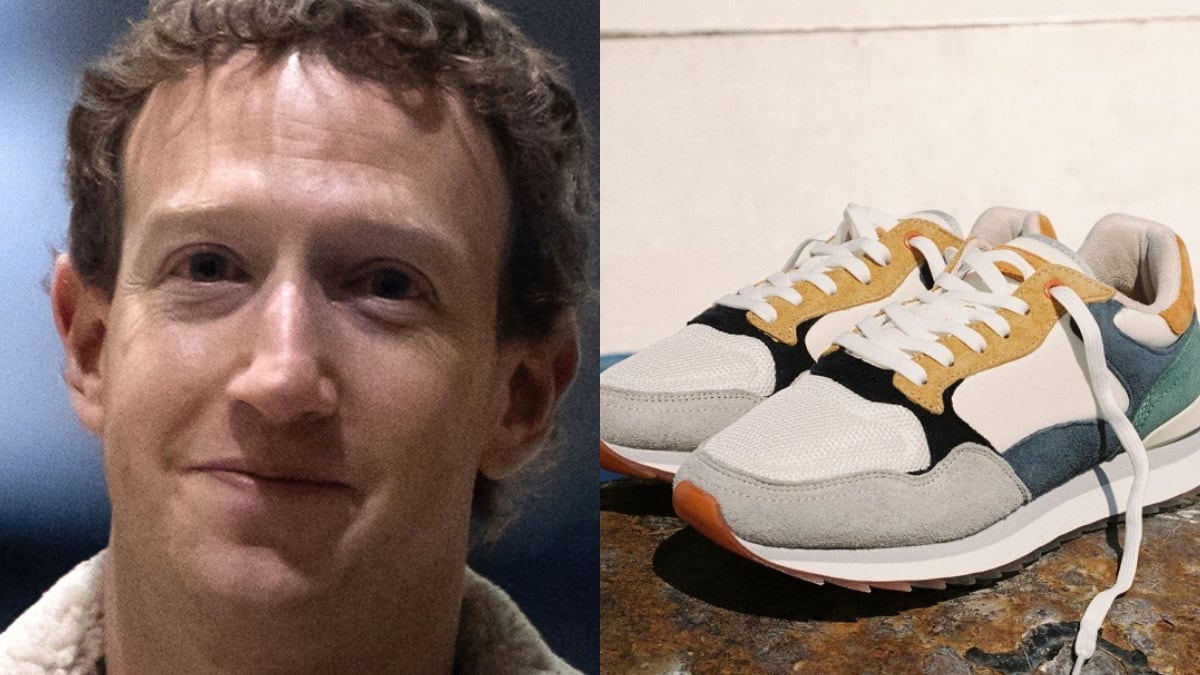 Mark Zuckerberg con las zapatillas