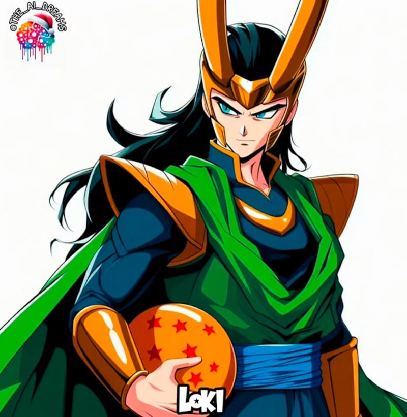 Loki como personaje de Dragon Ball - The AI Dreams