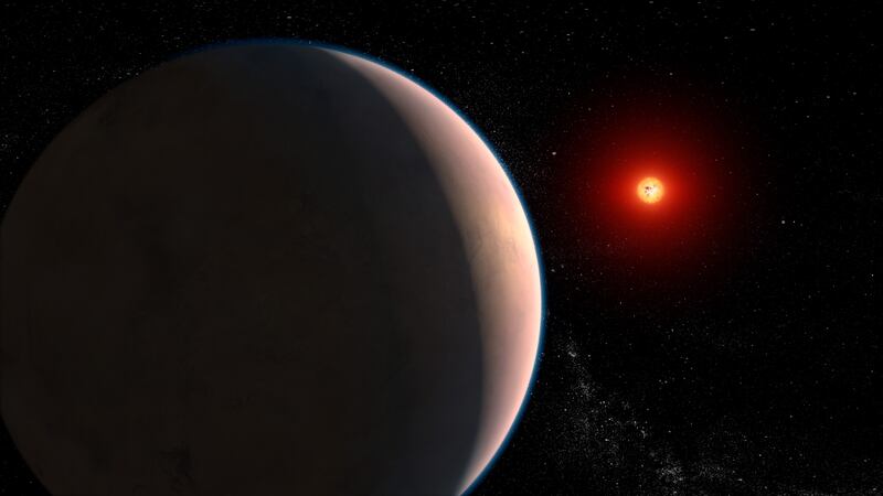 Representación artística del exoplaneta rocoso GJ 486 b