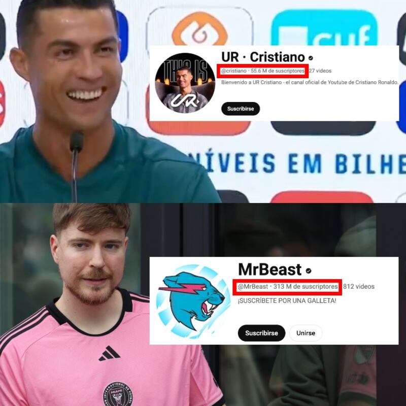 Cristiano Ronaldo y Mr Beast 2