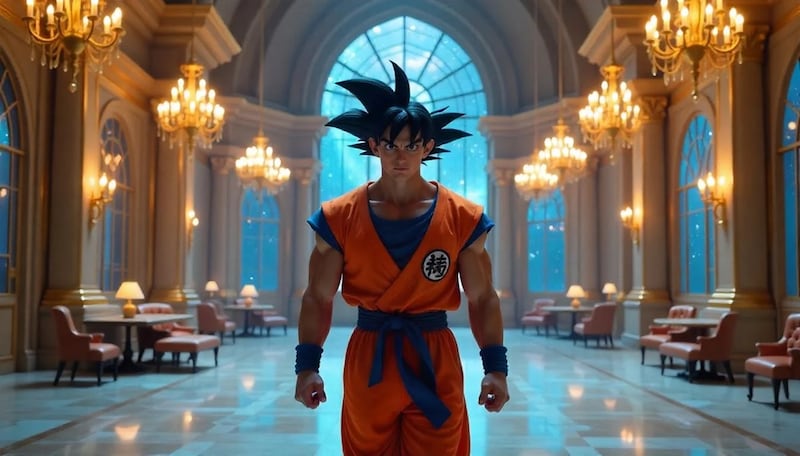 Goku en Disney - La Bella y La Bestia