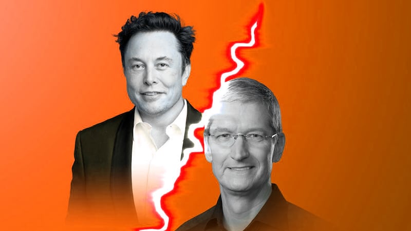 Mark Zuckerberg es cosa del pasado. Ahora Elon Musk anuncia pleito contra Tim Cook de Apple por los cobros de su App Store.