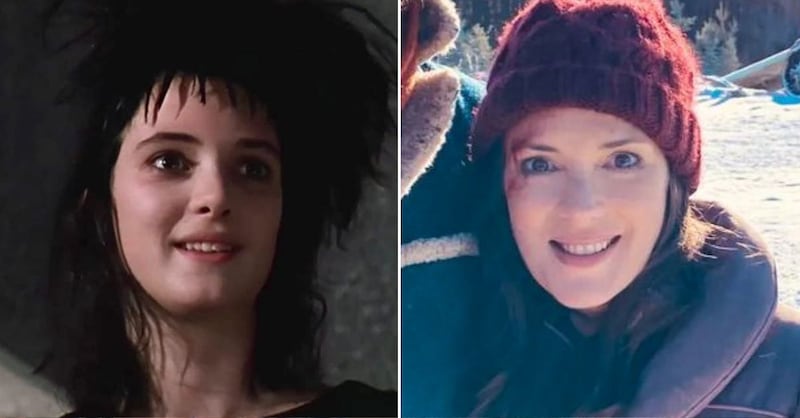 Winona Ryder en 'Beetlejuice' y en la actualidad