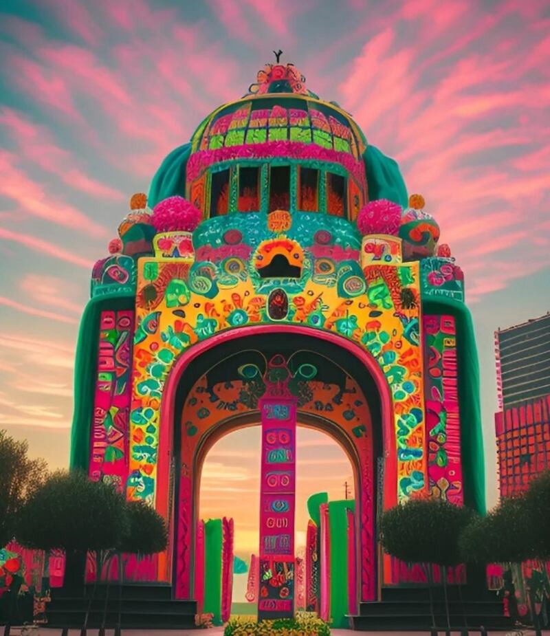 CDMX Día de Muertos IA Nostalgiatime 1999