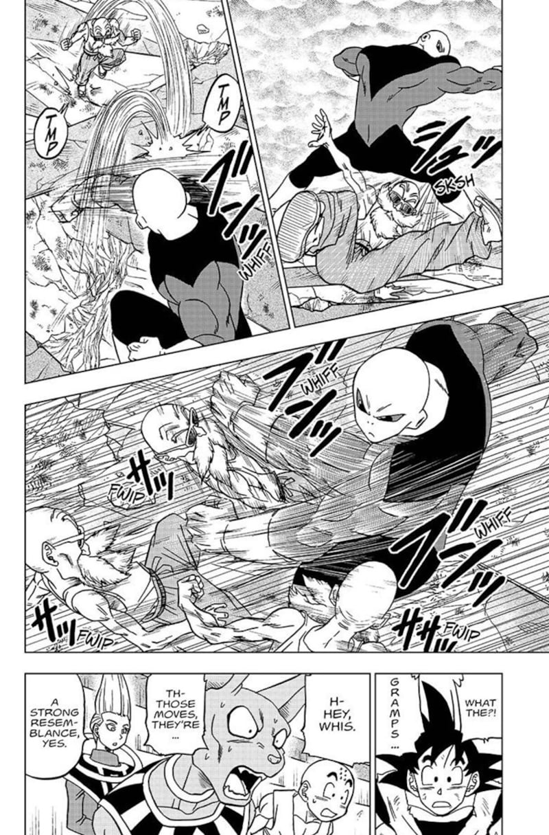 Maestro Roshi vs Jiren Dragon Ball Super manga