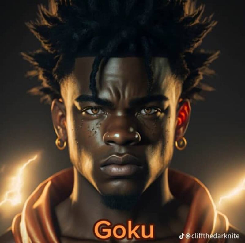 El artista digital @cliffthedarknite viraliza un video de TikTok donde muestra a los personajes de Dragon Ball Z en versión afro gracias a una Inteligencia Artificial.