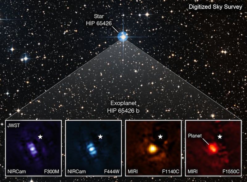 Es el exoplaneta HIP 65426 b, un gigante gaseoso sin superficie rocosa y, evidentemente, imposible de habitar.