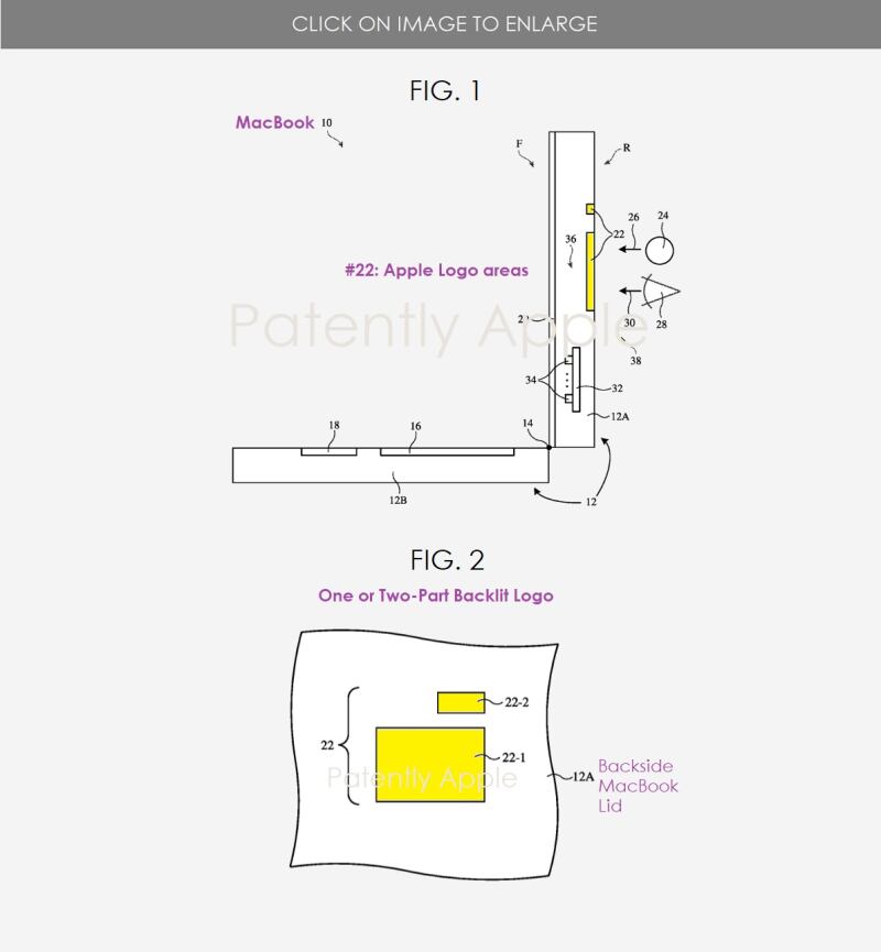 Se filtra una patente que parece augurar uno de los retornos más solicitados por la comunidad: el logo iluminado en toda la línea MacBook.