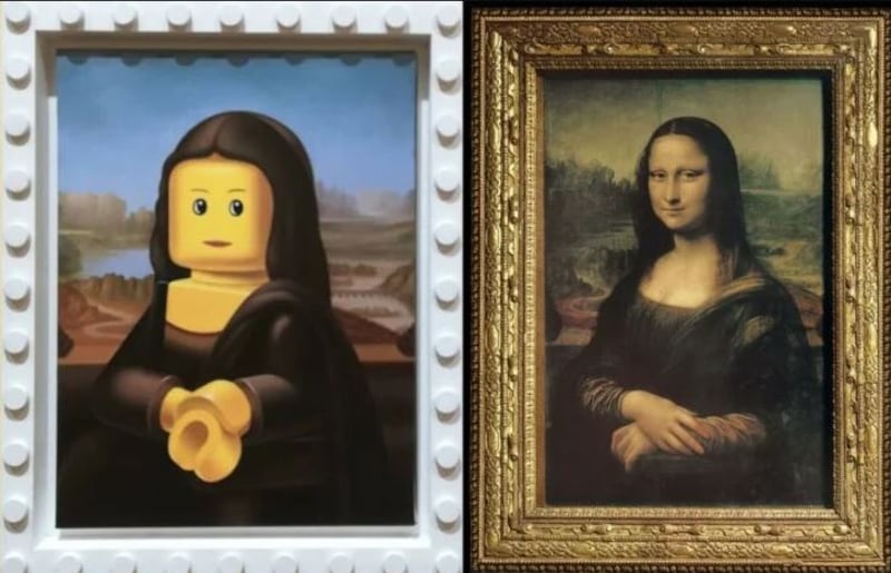 La Mona Lisa y su versión en LEGO