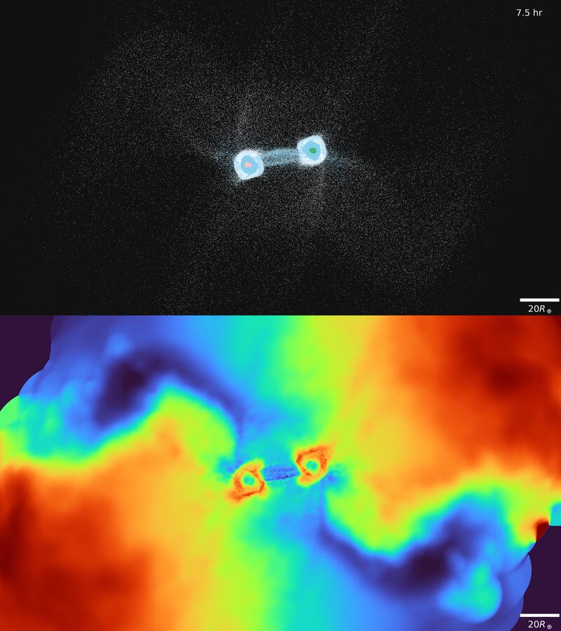 Científicos académicos revelan su investigación en torno a la colisión de dos planetas gigantes de hielo que fue retratada por la NASA.