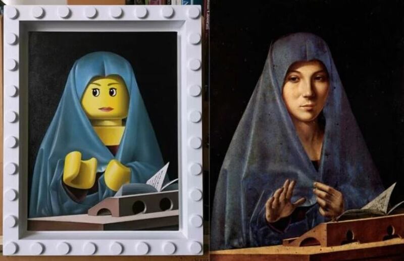 La Virgen de la Anunciación y su versión en LEGO