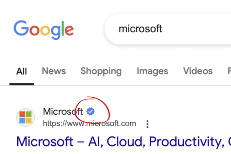 Google está probando marcas de verificación verificadas en la búsqueda
